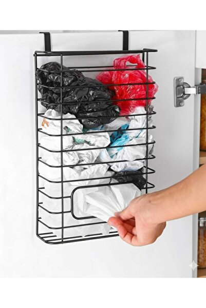 Funny Life Mutfak Dolap İçi Askılı Poşet Organizeri - Metal Poşetlik Düzenley...