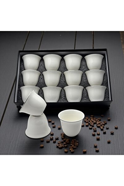 cc bin shihon Royal porcelain coffee cups, white with silver trim, 12-piece c...