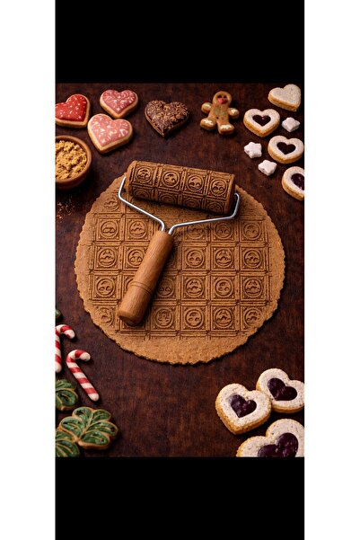 Kifnexwood DESENLİ AHŞAP RULO MERDANE