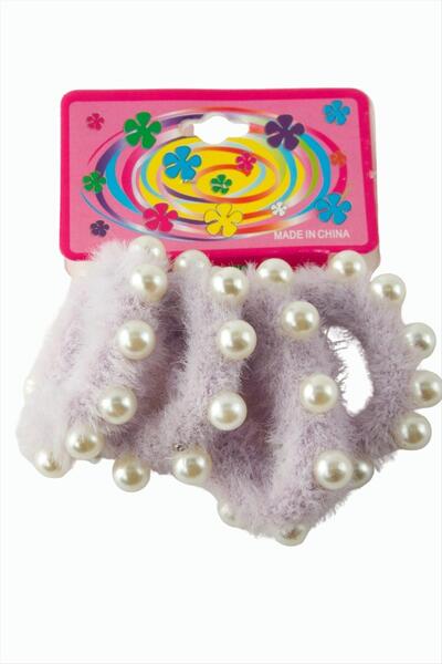 FREEDOM STOREE Prosop din pene cu perle și cataramă elastică, 4 bucăți