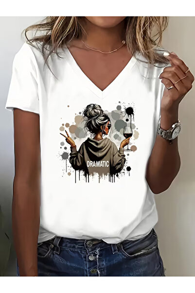 YUNAYT ΓΥΝΑΙΚΕΙΟ ΜΠΛΟΥΖΑΚΙ ΜΕ ΛΑΜΨΗ ΣΕ ΣΧΗΜΑ V ΚΑΙ ΣΤΑΜΠΑ