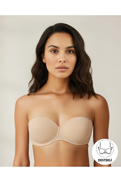 Nurteks Intimo Donna 3528 supported padded push-up strapless bra