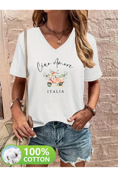 Cevval ΓΥΝΑΙΚΕΙΟ ΜΠΛΟΥΖΑΚΙ ΜΕ ΛΑΜΨΗ ΣΕ ΣΧΗΜΑ V ΚΑΙ ΣΤΑΜΠΑ