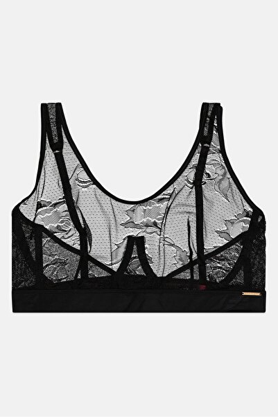 Vince Camuto حمالات صدر نسائية سوداء اللون، بدون حشوة، ذات ملمس مميز، مزودة ب...