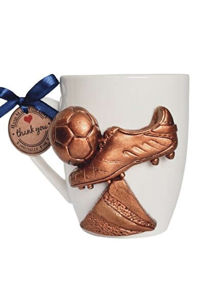 OEM Personalized Mug, Football Ball, Golden Ice Boys, Handmade, Polymer Clay ...