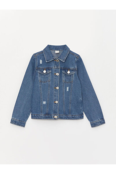 LC Waikiki Shirt Roba Collar Girl's Jean Jacket for Style Seekers from Uzg Store
