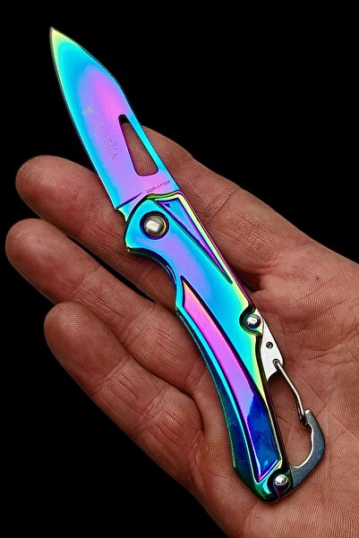 KeskinAdam41 Alaska 1110X Mini Gökkuşağı Rainbow Çakı Paslanmaz Çelik