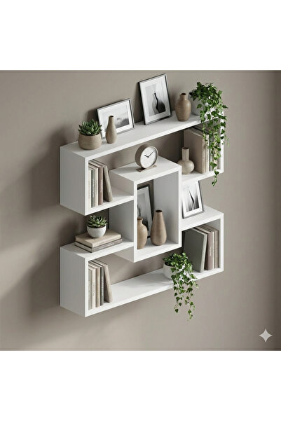 Çamsan Rafixa Modern Geometrik Duvar Rafı Model 100