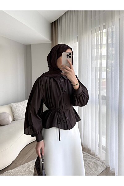 NovaCase Women's Skirt-Top Shoulder Gathered Hijab Short Shirt