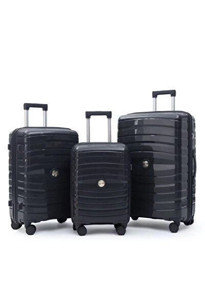 POGAGO 3 Piece PP Luggage Set | Carry On Suitcase, Medium & Large Trolley Bags