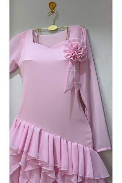 dalaa pink chiffon dress