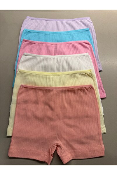 JEL Kız Çocuk Pamuklu Likralı Boxer Renkli