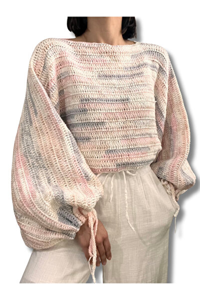 Manella Collective El Yapımı Bambu Koton Kazak – Oversize Kadın Triko