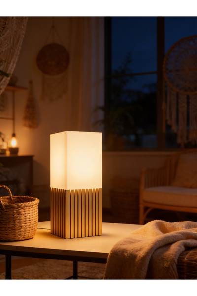 3D snaxx Modern Striped Body Decorative Table Lamp – Stylish and Warm Ambient...