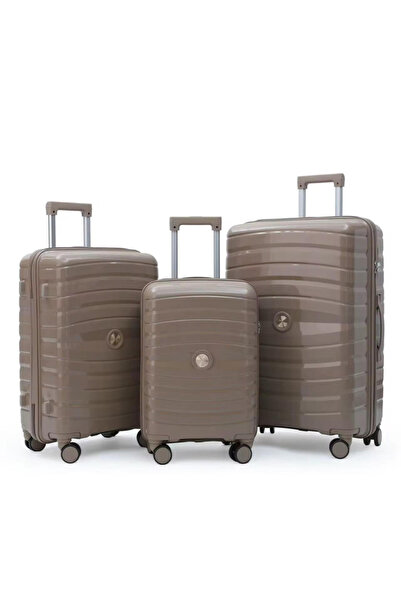 POGAGO 3 Piece PP Luggage Set | Carry On Suitcase, Medium & Large Trolley Bags