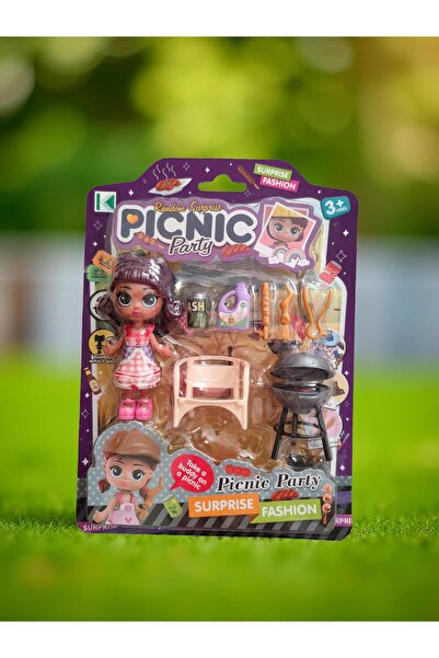 minivo 8 Parça Kartela Bebek Barbekü-Mangal Seti-Eğitici-Evcilik-Rol Yapma-Du...