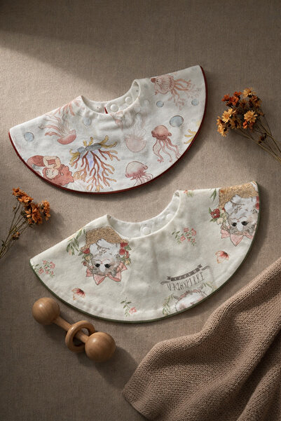 greenmoss Special Design Cute Patterned 2-Piece Baby Bib/Collar/Scarf