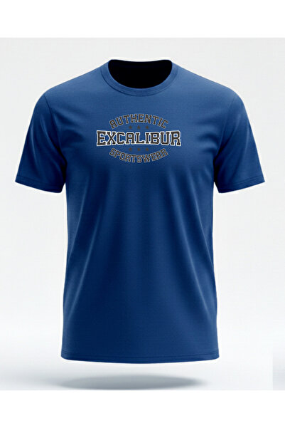 Excalibur Men's Half Oversize T-Shirt 100% Cotton Crew Neck Basic T-Shirt Pri...