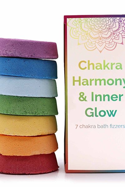 AW Gifts Tablete de baie Chakra - Pachet mare - Armonie Chakra și Strălucire ...