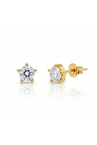 EAR GEAR 24K Gold Plated 2mm Crystal Mini Earrings USA