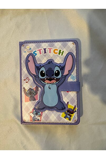 facnspt Stitch Figured Lockable Lined Notebook – Purple, Cute Design
