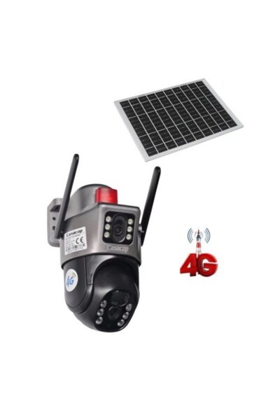 NW NessiWorld 3+3 Mp Sim Card Solar Wireless Security Camera Bs-2084