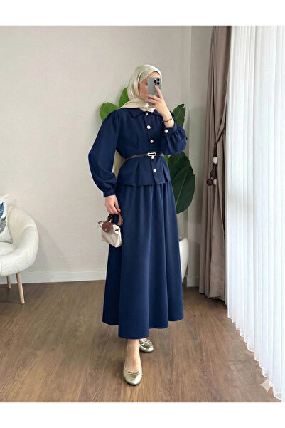 NovaCase Double Fabric Hijab Set with Bottom and Top Skirt