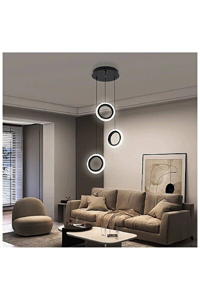 Hummer LED pendant light, three-color, black, with three light settings: yell...
