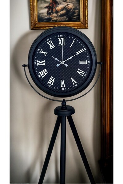 Lunaev ساعة بثلاثة أرجل باللون الأسود منتصف الليل