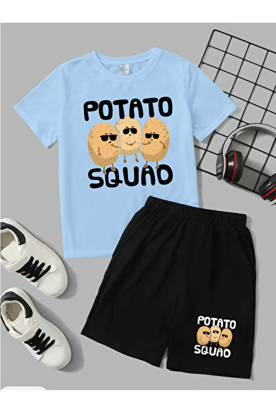 Cevval Σετ παιδικό μπλουζάκι και σορτς τσέπης