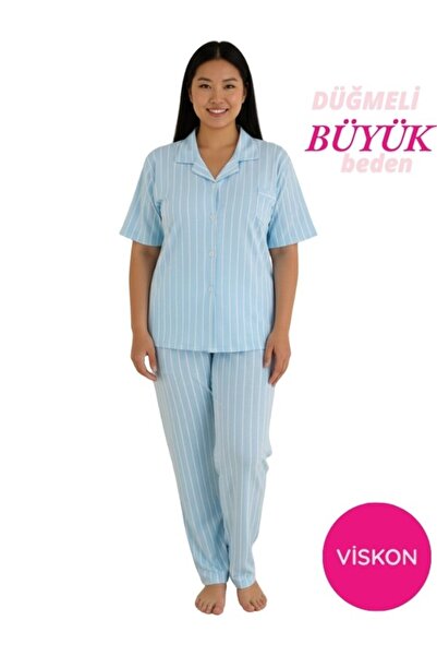 bie's Women's Plus Size Viscose Shirt Collar Front Buttoned Chest Pocket Seas...