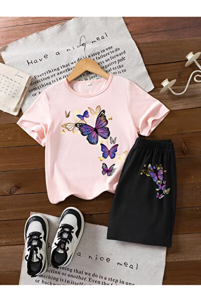 Cevval Set tricou și pantaloni scurți pentru copii (2 piese)