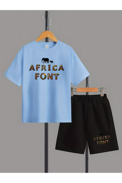 Cevval Set tricou și pantaloni scurți pentru copii (2 piese)