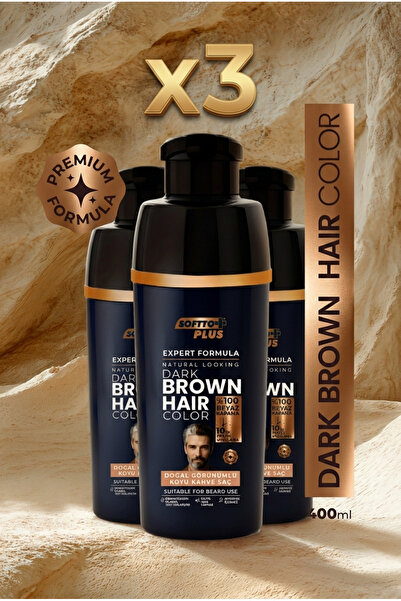 Softto Plus Expert Men Dark Brown Hair Color – Dark Brown / 3 Pieces / Natura...