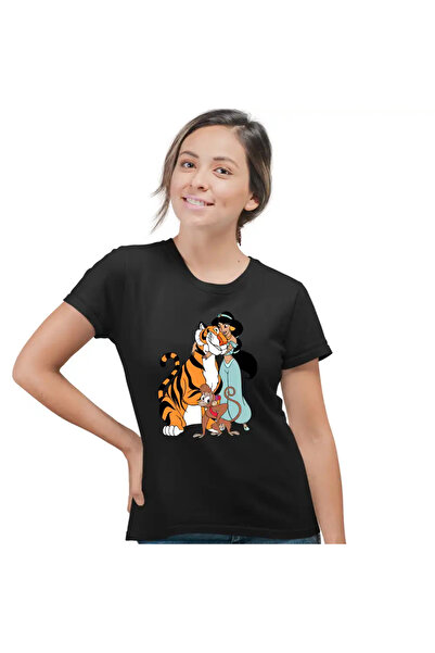 OEM Women's T-Shirt Aladdin Jasmine Abu Rajah Imperial Tiger