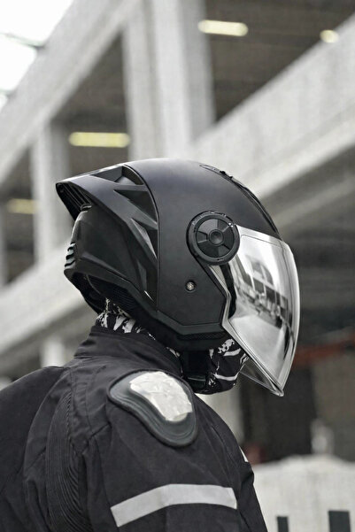 LS2 AIRFLOW 2 MAT SİYAH KASK - GÖKKUŞAĞI VİZÖR + SPOİLER