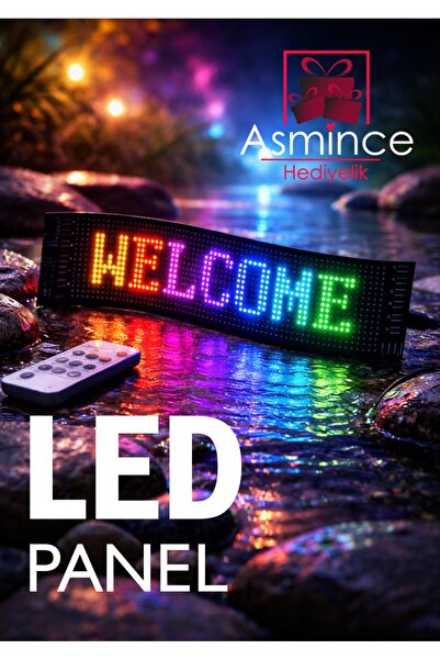 asmince LED Matrix PANEL esnek USB 5V Bluetooth App kaydırma reklam araba slo...