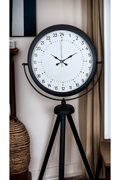 Nemere ساعة سوداء بتصميم خاص مع شاشة عرض 24 ساعة وحامل ثلاثي القوائم من Nemer...