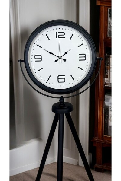 Lunaev ساعة بحامل ثلاثي القوائم أسود اللون