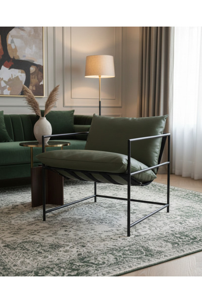 SLLER Klas Model Metal İskeletli Portatif Berjer ,Suni Deri Döşemeli Portatif...