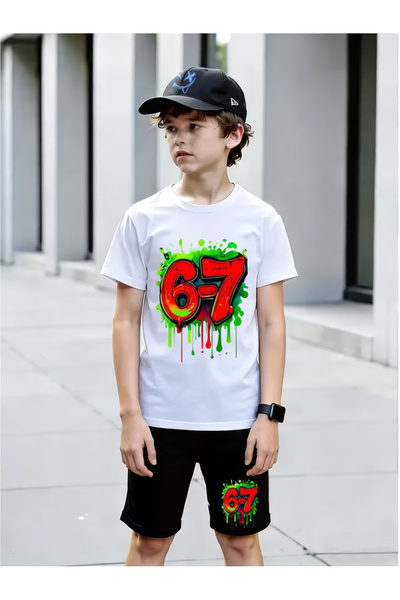 Cevval Σετ παιδικό μπλουζάκι και σορτς τσέπης