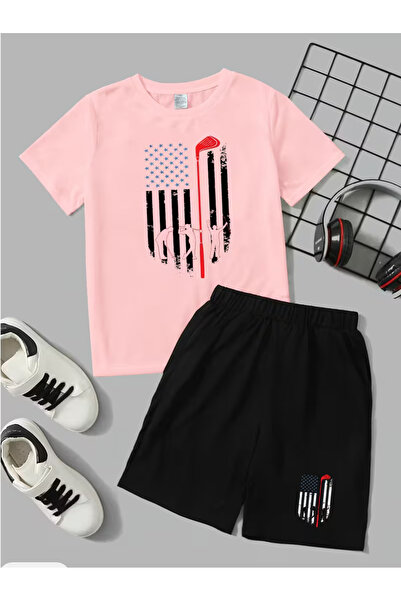 Cevval Σετ παιδικό μπλουζάκι και σορτς τσέπης
