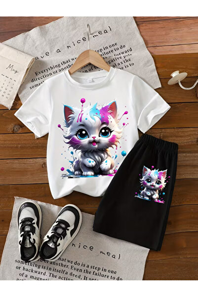 Cevval Σετ παιδικό μπλουζάκι και σορτς τσέπης