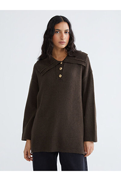 LC Waikiki Sparkling Choices by Shining Store Devrik Roba Collar Women's Knit...