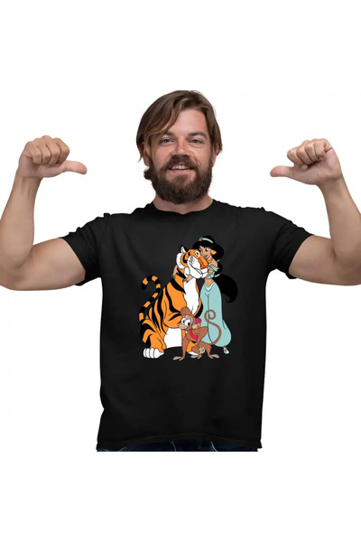 OEM Men's T-Shirt Aladdin Jasmine Abu Rajah Imperial Tiger