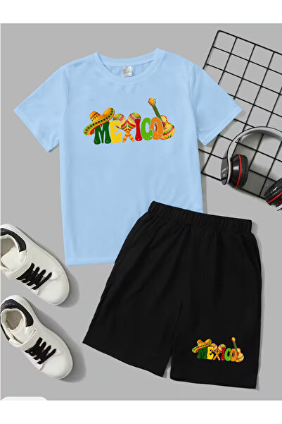 Cevval Set tricou și pantaloni scurți pentru copii (2 piese)