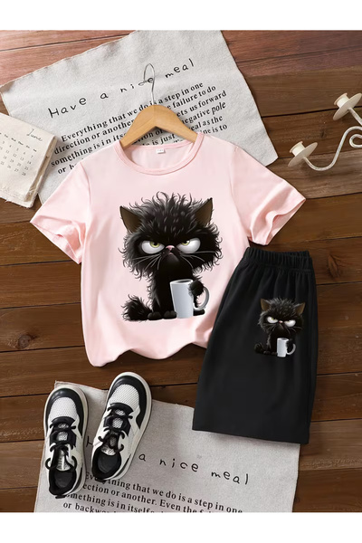 Cevval Σετ παιδικό μπλουζάκι και σορτς τσέπης