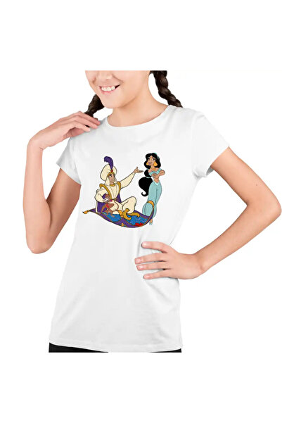 OEM Tricou Copii Fete Aladdin Print Ali Jasmine Covor Fermecat Sultan