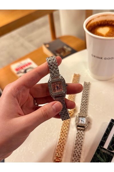 HNF LONDON Stone-Encutured Case Vintage Women's Watch