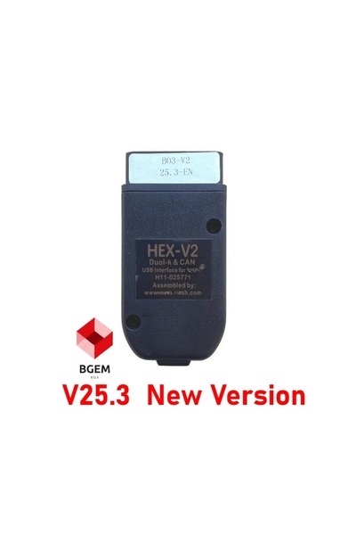 bgembox V25.3 VAG COM HEX-V2 Tarayıcı OBD2 Teşhis Aracı Kablosu Çok Dilli HEX...